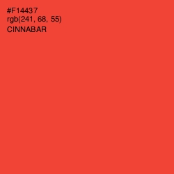 #F14437 - Cinnabar Color Image