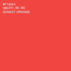 #F14542 - Sunset Orange Color Image