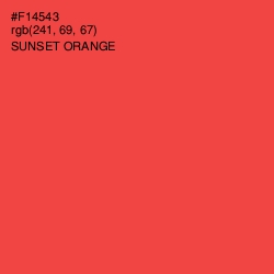 #F14543 - Sunset Orange Color Image