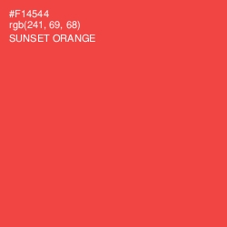 #F14544 - Sunset Orange Color Image