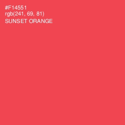 #F14551 - Sunset Orange Color Image