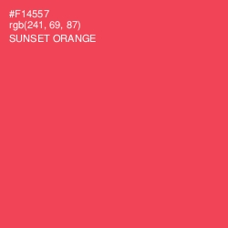 #F14557 - Sunset Orange Color Image