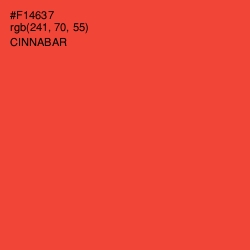 #F14637 - Cinnabar Color Image