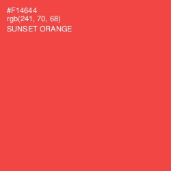 #F14644 - Sunset Orange Color Image