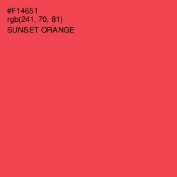 #F14651 - Sunset Orange Color Image