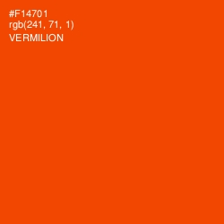 #F14701 - Vermilion Color Image