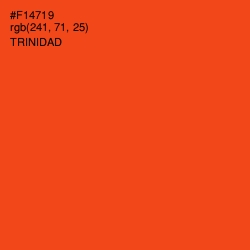 #F14719 - Trinidad Color Image