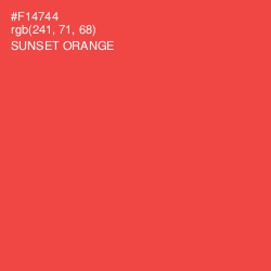 #F14744 - Sunset Orange Color Image