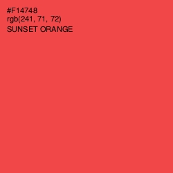 #F14748 - Sunset Orange Color Image