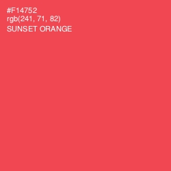 #F14752 - Sunset Orange Color Image