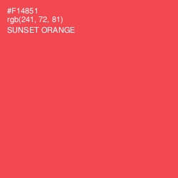 #F14851 - Sunset Orange Color Image