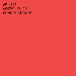 #F14947 - Sunset Orange Color Image