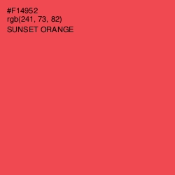 #F14952 - Sunset Orange Color Image