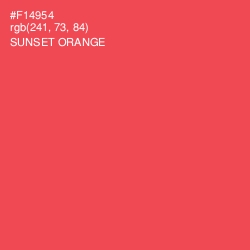 #F14954 - Sunset Orange Color Image