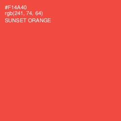 #F14A40 - Sunset Orange Color Image