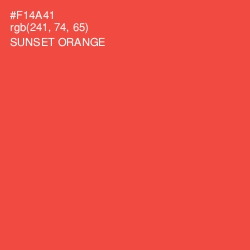 #F14A41 - Sunset Orange Color Image