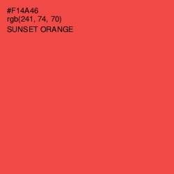 #F14A46 - Sunset Orange Color Image