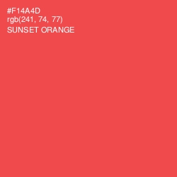 #F14A4D - Sunset Orange Color Image