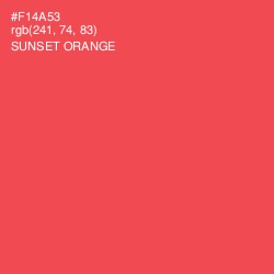 #F14A53 - Sunset Orange Color Image