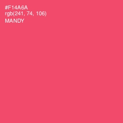 #F14A6A - Mandy Color Image