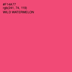 #F14A77 - Wild Watermelon Color Image