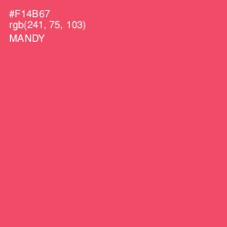 #F14B67 - Mandy Color Image