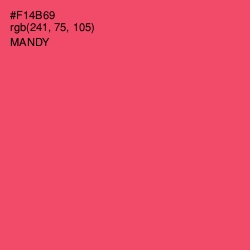 #F14B69 - Mandy Color Image