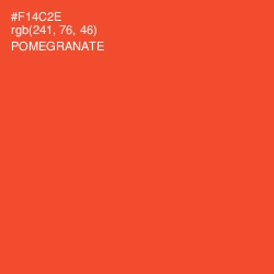 #F14C2E - Pomegranate Color Image