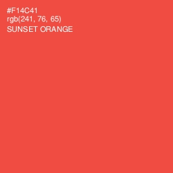 #F14C41 - Sunset Orange Color Image