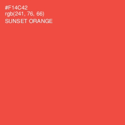 #F14C42 - Sunset Orange Color Image
