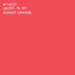 #F14C57 - Sunset Orange Color Image