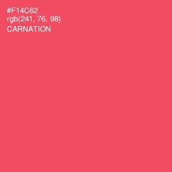 #F14C62 - Carnation Color Image