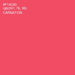 #F14C63 - Carnation Color Image