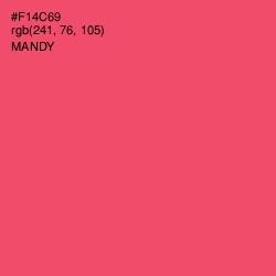 #F14C69 - Mandy Color Image