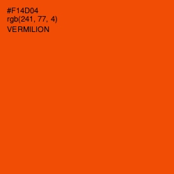 #F14D04 - Vermilion Color Image