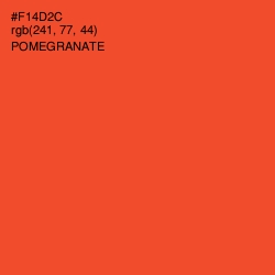 #F14D2C - Pomegranate Color Image