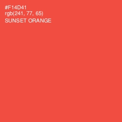 #F14D41 - Sunset Orange Color Image