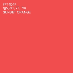 #F14D4F - Sunset Orange Color Image