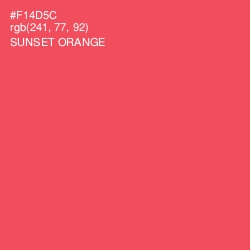 #F14D5C - Sunset Orange Color Image