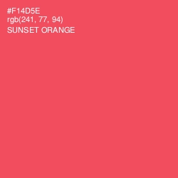 #F14D5E - Sunset Orange Color Image