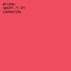 #F14D61 - Carnation Color Image