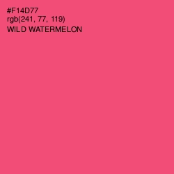 #F14D77 - Wild Watermelon Color Image