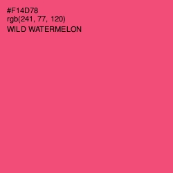#F14D78 - Wild Watermelon Color Image