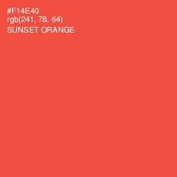 #F14E40 - Sunset Orange Color Image
