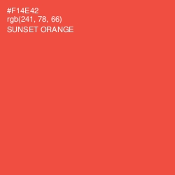 #F14E42 - Sunset Orange Color Image