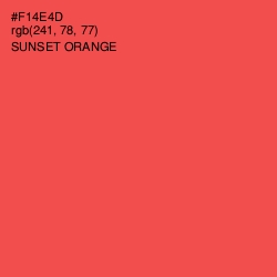 #F14E4D - Sunset Orange Color Image