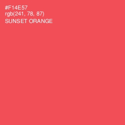 #F14E57 - Sunset Orange Color Image