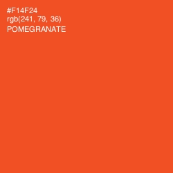 #F14F24 - Pomegranate Color Image