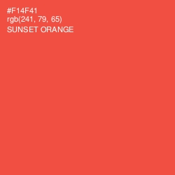 #F14F41 - Sunset Orange Color Image