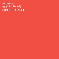 #F14F44 - Sunset Orange Color Image